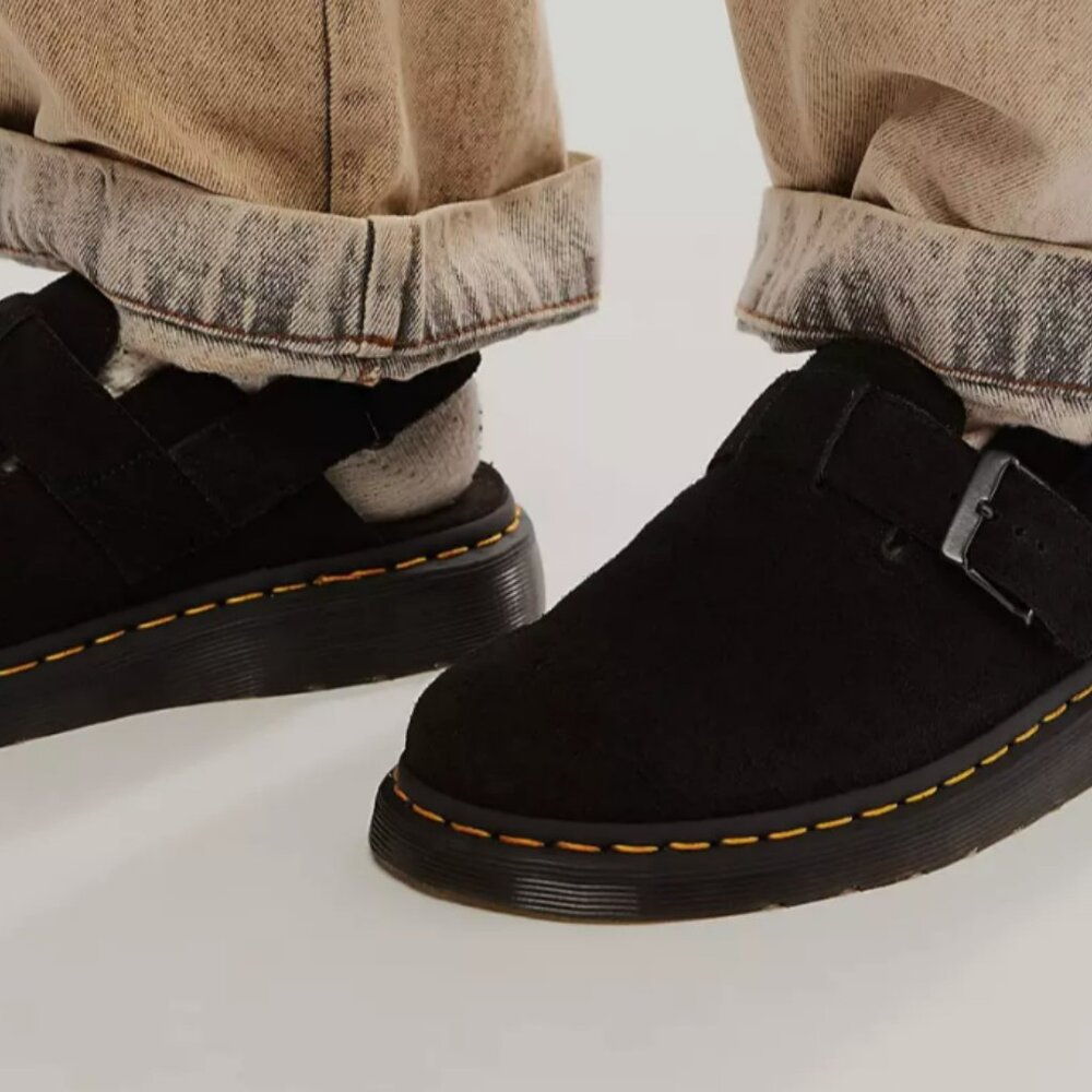 Dr. Martens JORGE II Black SUEDE SLINGBACK MULES MSRP$170 Wellmade & Versatile - Picture 10 of 16